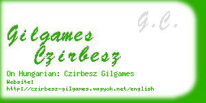 gilgames czirbesz business card